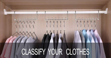 Load image into Gallery viewer, Select nice magicool 20 pack metal wonder magic cascading hanger space saving hangers closet organizers suit for shirt pant clothes hangers space saving