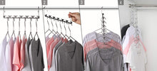 Load image into Gallery viewer, Save magicool 20 pack metal wonder magic cascading hanger space saving hangers closet organizers suit for shirt pant clothes hangers space saving