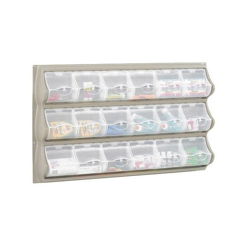 18-Bin Wall Mounted Storage Organizer - Black Frame