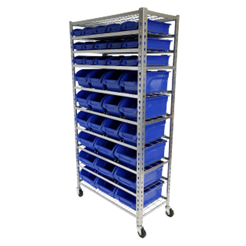 Tradequip 36 Bin Parts Storage Rack 6054