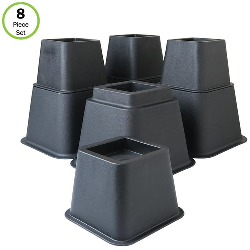 Evelots Bed/Furniture Risers- 3, 5 or 8 Inch Higher-More Space-HEAVY DUTY-Set/16