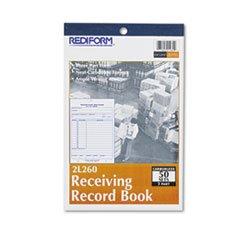 * Receiving Record Book, 5 1/2 X 7 7/8, Three-Part Carbonless, 50 Sets/Book