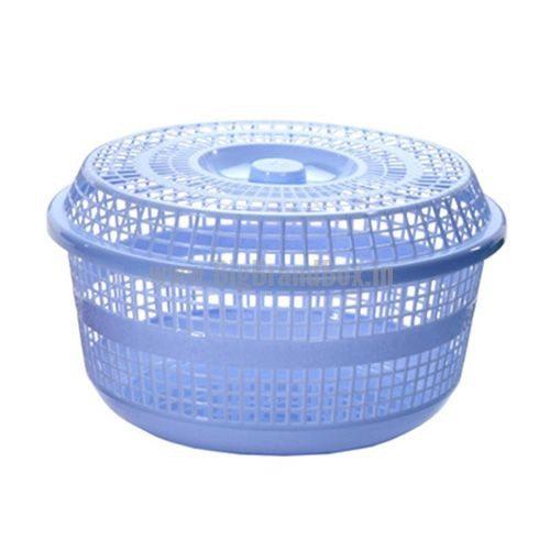 Ratan Flora Bowls - Collander/Chalni with Lid, No 3 Assorted Color, 1 pc