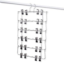 Load image into Gallery viewer, Products emstris skirt hangers pants hangers closet organizer stainless steel fold up space saving hangers