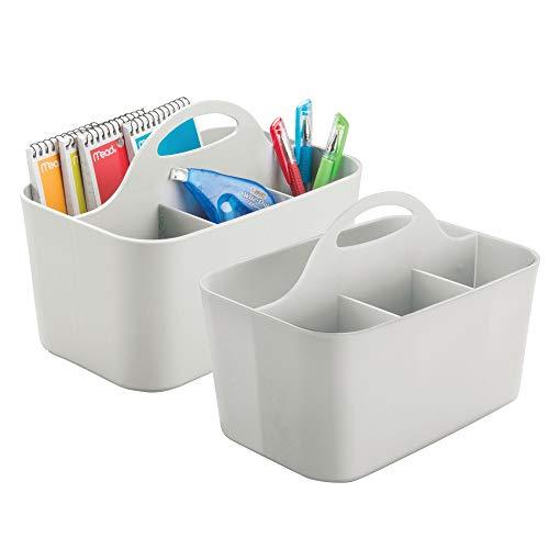 mDesign Small Office Storage Organizer Utility Tote Caddy Holder