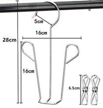 Load image into Gallery viewer, Discover megoday classico stainless steel closet organizer hanger for shoes 2 piece set metal clothespins s hook 2 piece set free