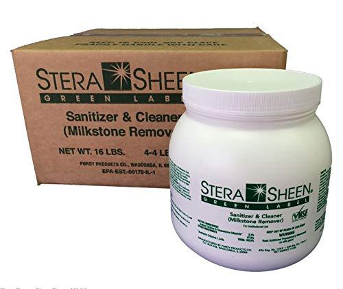 1 Case Stera-Sheen Green Label Machine Sanitizer &Amp; Cleaner (4-4Lb Jars)