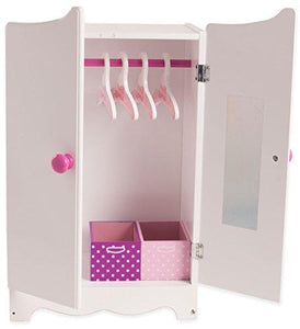 18 Inch Doll Furniture Wardrobe Set w/ Accessories - Playtime by Eimmie Collection