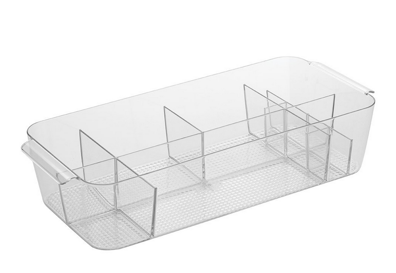 Clarity Large Divided Cosmetic Bin