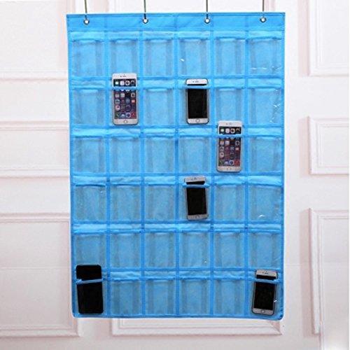 Great lecent classroom pocket chart for cell phones business cards 36 pockets wall door closet mobile hanging storage bag organizer clear pocket