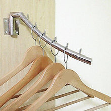 Load image into Gallery viewer, Buy now imeea closet hanger space saver swing arm wall mounted sus304 brushed stainless steel with 6 hooks 12 6inch 2 set