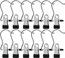 Load image into Gallery viewer, Products yclove 20 pack laundry hook boot clips hanger clips hold hanging clothes pins hooks portable stainless steel home travel hangers clips heavy duty closet organizer hangers pants shoes towel socks hats
