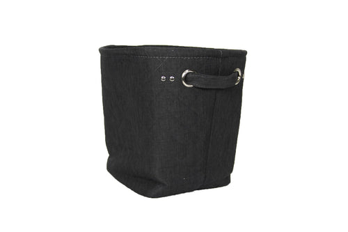 Dark Grey Canvas Storage Bin