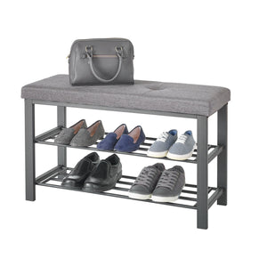 Fabric Upholstered Shoe Storage Bench – Style 5903