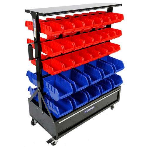 Tradequip Parts Storage Bin Rack 68 Bin 6050