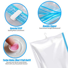 Load image into Gallery viewer, Buy now mrs bag hanging vacuum storage bags 6 pack 3jumbo57x27 6 3short41 3x27 6 space saver bag dress cover with hook for coats jackets clothes closet storage hand pump included