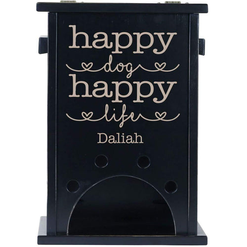 Personalized Pine Pet Toy Box - Happy Dog Happy Life