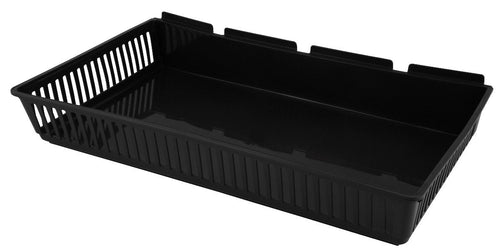 Plastic Slatwall Storage Bins, Cratebox ''Jumbo'', Black 5.87x5.62x2.87