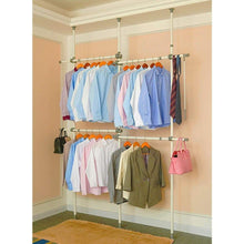 Load image into Gallery viewer, Amazon best garment racks adjustable closet organizer with 440lb load heavy duty hang clothes rack for storage and display 55 x 97 expands to 102 x 119