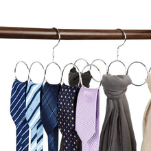 Load image into Gallery viewer, Buy poeland 1kuan scarf closet organizer hanger no snag storage scarves ties belts shawls pashminas 2 pack
