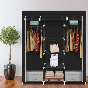 Shop hello22 69 closet organizer wardrobe closet portable closet shelves closet storage organizer with non woven fabric quick and easy to assemble extra strong and durable extra space