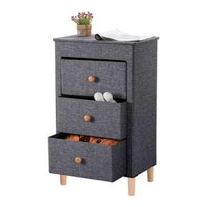 Explore kamiler 3 drawer dresser nightstand beside table end table storage organizer tower unit for bedroom hallway entryway closets removable fabric bins no tool required to assemble