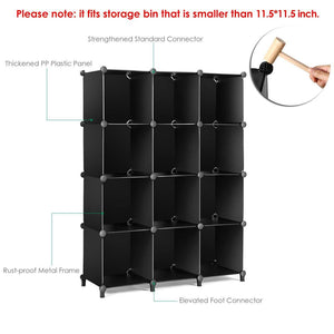 Discover the best tomcare cube storage 12 cube bookshelf closet organizer storage shelves shelf cubes organizer plastic book shelf bookcase diy square closet cabinet shelves for bedroom office living room black