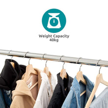 Load image into Gallery viewer, Save ezoware heavy duty clothes rack dual bar commercial grade garment coat clothes closet organizer hanging rack with 2 tier bottom shelves for balcony boutiques bedroom chrome finish