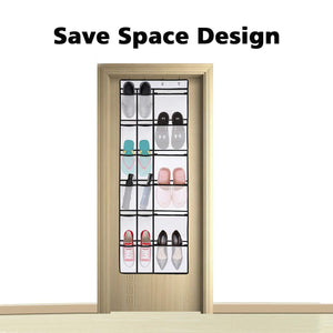 Explore kootek 2 pack over the door shoe organizers 12 mesh pockets 6 large mesh storage various compartments hanging shoe organizer with 8 hooks shoes holder for closet bedroom white 59 x 21 6 inch