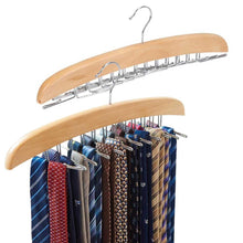 Load image into Gallery viewer, Kitchen ezoware 2 pack belt hangers adjustable 24 tie belt scarf racks holder hook hanger for closet organizer storage beige