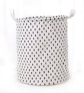 AARainbow Large Sized Waterproof Coating Cotton Laundry Basket Collapsible Washing Basket Cylindric Linen Canvas Storage Basket Bin Home Nursery Toy O