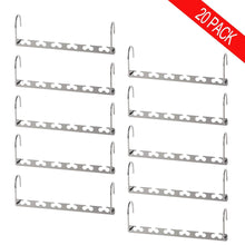 Load image into Gallery viewer, Related bloberey space saving hangers metal wonder magic cascading hanger 10 inch 6 x 2 slots closet clothing hanger organizers pack of 20