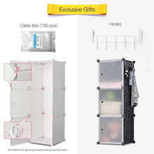 Load image into Gallery viewer, The best yozo modular closet portable wardrobe for teens kids chest drawer ployresin clothes storage organizer cube shelving unit multifunction toy cabinet bookshelf diy furniture white 25 cubes