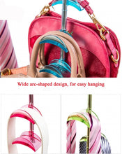 Load image into Gallery viewer, Latest louise maelys 3 packs hanger rack 4 hooks closet organizer for handbags scarves ties belts 360 degree rotating