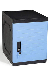 Jink Locker, Lockable Storage Cabinet 19" with Keys | Great for Kids, Home, School, Office or Outdoor | Toy Box, Footlocker, Bedside Dresser/Nightstand, Sports or Gym (Blue)