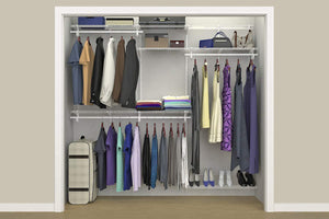 Shop here closetmaid 22875 shelftrack 5ft to 8ft adjustable closet organizer kit white