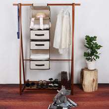 Load image into Gallery viewer, Shop storageworks 6 shelf hanging dresser foldable closet hanging shelves with 2 magic drawers 1 underwear socks drawer 42 5h x 13 6w x 12 2d