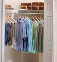 Load image into Gallery viewer, Get expandable closet rod and shelf units with 1 end bracket finish white