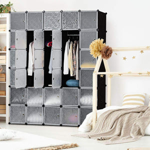 Buy now tangkula cube storage organizer cube closet storage shelves diy plastic pp closet cabinet modular bookcase large storage shelving with doors for bedroom living room office 30 cube