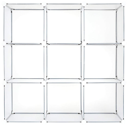 Achim Home Furnishings SHLV6CFRP4 6 Cube Plastic Drawer Unit Storage Organizer DIY Modular Shelving Cabinet