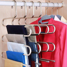 Load image into Gallery viewer, Products s type stainless steel clothes pants hangers for closet organization with multi purpose for space saving storage 10 pack 1