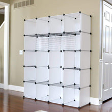 Load image into Gallery viewer, Get unicoo diy 20 cube organizer cube storage bookcase toy organizer storage cabinet wardrobe closet deeper cube white