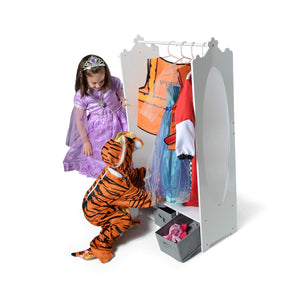 Buy milliard dress up storage kids costume organizer center open hanging armoire closet unit furniture for dramatic play with mirror baskets and hooks