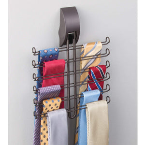 Save on mdesign wall mount tie and belt rack organizer for closet storage bronze