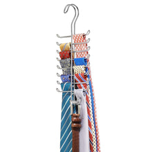 Load image into Gallery viewer, Budget interdesign classico vertical closet organizer rack for ties belts chrome 06560