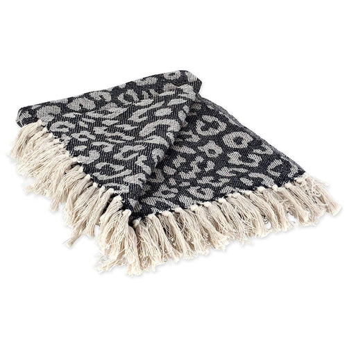 DII Gray Herringbone Stripe Throw