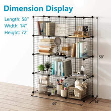 Load image into Gallery viewer, Best seller  tespo wire cube storage shelves book shelf metal bookcase shelving closet organization system diy modular grid cabinet 12 cubes