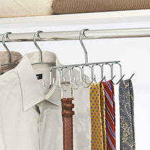 Load image into Gallery viewer, Online shopping interdesign axis closet storage organizer rack for ties and belts chrome