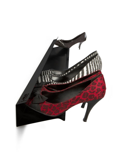 Purchase j me horizontal shoe rack wall mounted shoe organizer keeps heels boots sneakers and sandals off the floor a great shoe storage solution for your entryway or closet black 48 inches