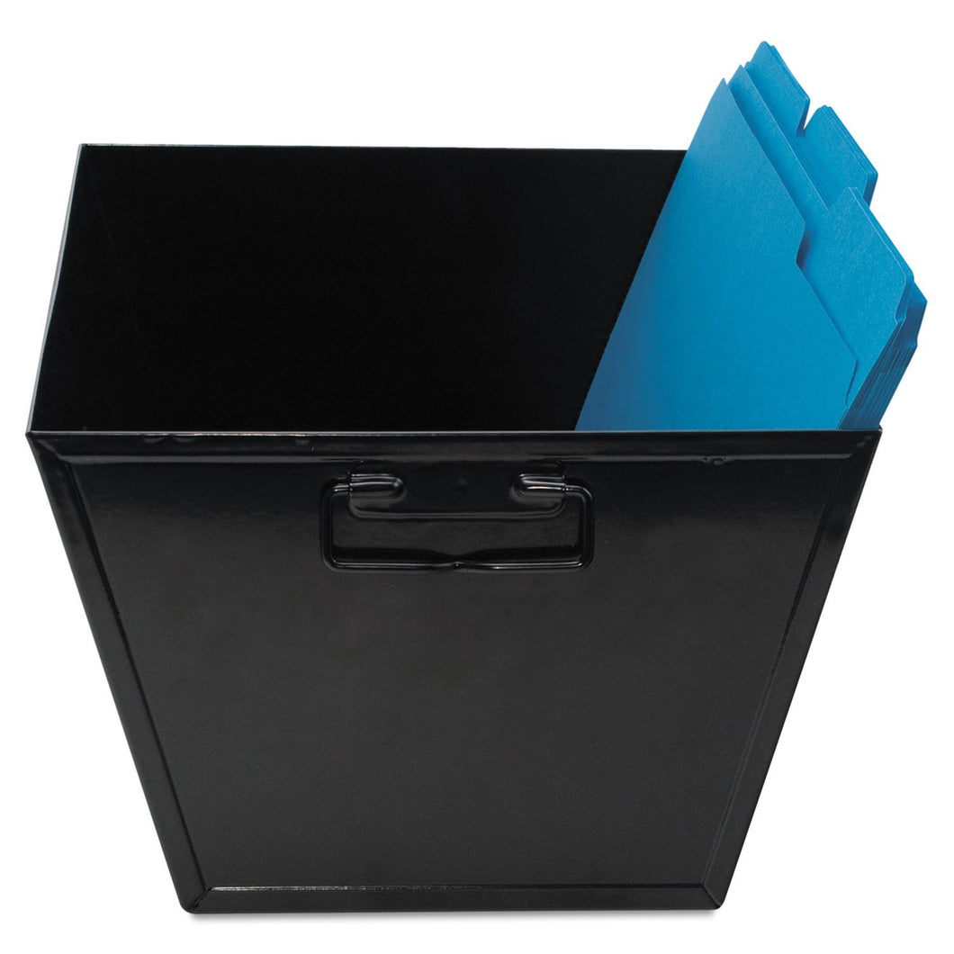 Advantus Steel File and Storage Bin, Legal, 15 1/4 x 11 1/4 x 7 1/4, Black